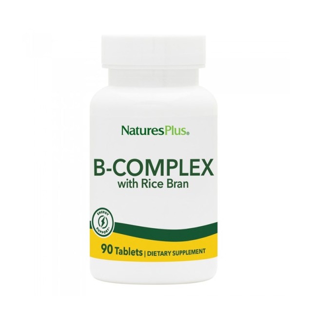 Natures Plus B-Complex With Rice Bran 90tabs (Συμπλήρωμα Διατρφής με Βιταμίνες του Συμπλέγματος Β)