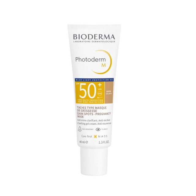 Bioderma Photoderm M SPF50+ Golden 40ml (Αντηλιακή Κρέμα/Τζελ Προσώπου με Χρώμα για Ευαίσθητη Επιδερ