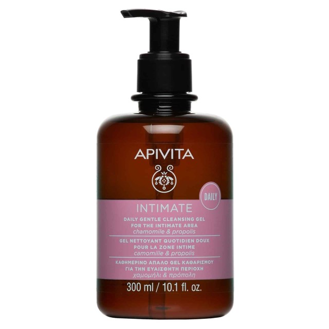 Apivita Intimate Daily Gentle Cleansing Gel 300ml (Απαλό Gel Καθαρισμού για την Ευαίσθητη Περιοχή Καθημερινής Χρήσης)