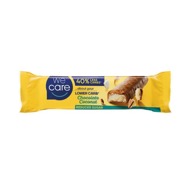 We Care Lower Carb Chocolate Coconut 35gr (Μπάρα με Γεύση Σοκολάτα-Καρύδα)