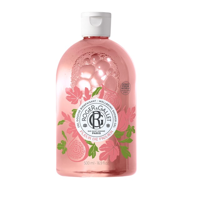 Roger & Gallet Fleur De Figuier Shower Gel 500ml (Αναζωογονητικό Αφρόλουτρο με Άρωμα Σύκο, Musk,Γκρέϊπφρουτ)