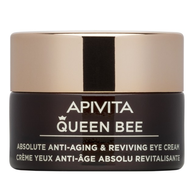 Apivita Queen Bee Absolute Anti-Aging & Reviving Eye Cream 15ml (Κρέμα Ματιών Απόλυτης Αντιγήρανσης & Αναζωογόνησης με Βασιλικό Πολτό Ελεγχόμενης Αποδέσμευσης)