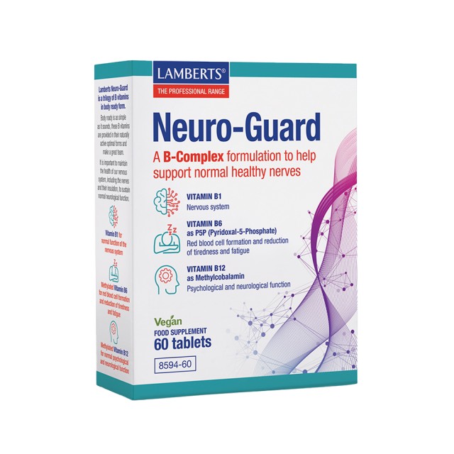 Lamberts Neuro Guard 60tabs (Συμπλήρωμα Διατροφής με Σύμπλεγμα Βιταμινών Β γαι τη Φυσιολογική Λειτουργία του Νευρικού Συστήματος)