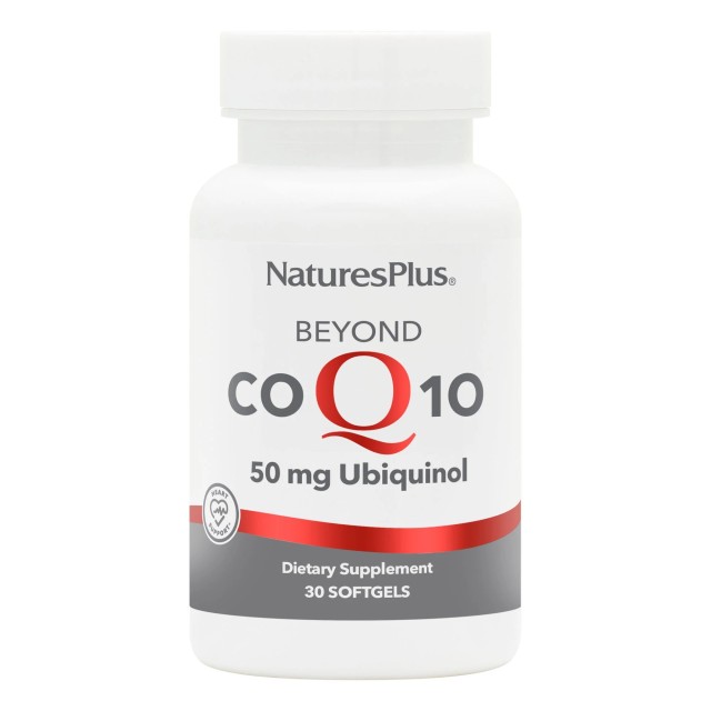 Natures Plus Beyond CoQ10 50mg Ubiquinol 30softgels (Συμπλήρωμα Διατροφής με Ουμπικινόλη για Ενίσχυση της Κυτταρικής Ενέργειας)