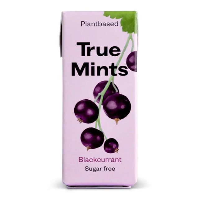 True Mints Blackcurrant 13gr (Καραμέλες Χωρίς Ζάχαρη με Γεύση Φραγκοστάφυλο)