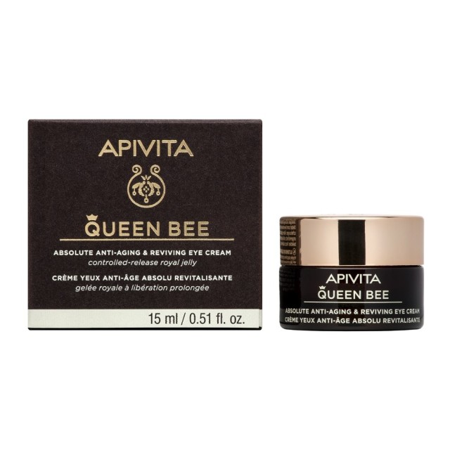 Apivita Queen Bee Absolute Anti-Aging & Reviving Eye Cream 15ml (Κρέμα Ματιών Απόλυτης Αντιγήρανσης 