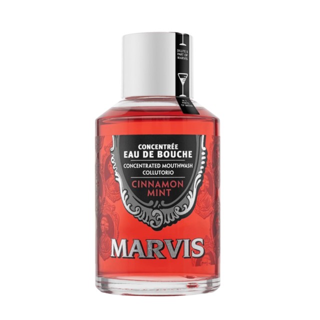 Marvis Cinnamon Mint Concentrated Mouthwash 120ml (Συμπυκνωμένο Στοματικό Διάλυμα Μέντα & Κανέλα)