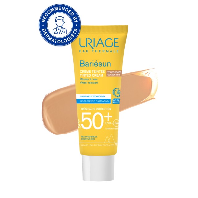 Uriage Bariesun Tinted Gold Cream SPF50+ 50ml (Αντηλιακή Κρέμα Προσώπου με Χρώμα)