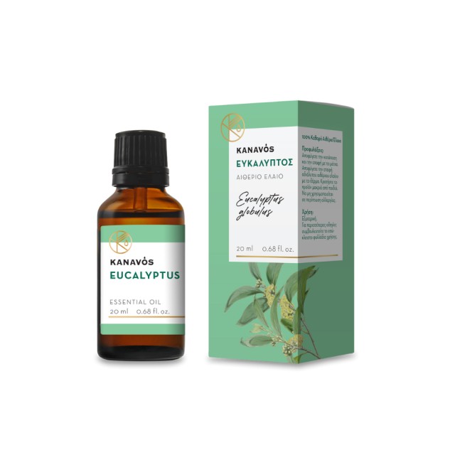 Kanavos Eucalyptus Oil 20ml (Αιθέριο Έλαιο Ευκάλυπτου)