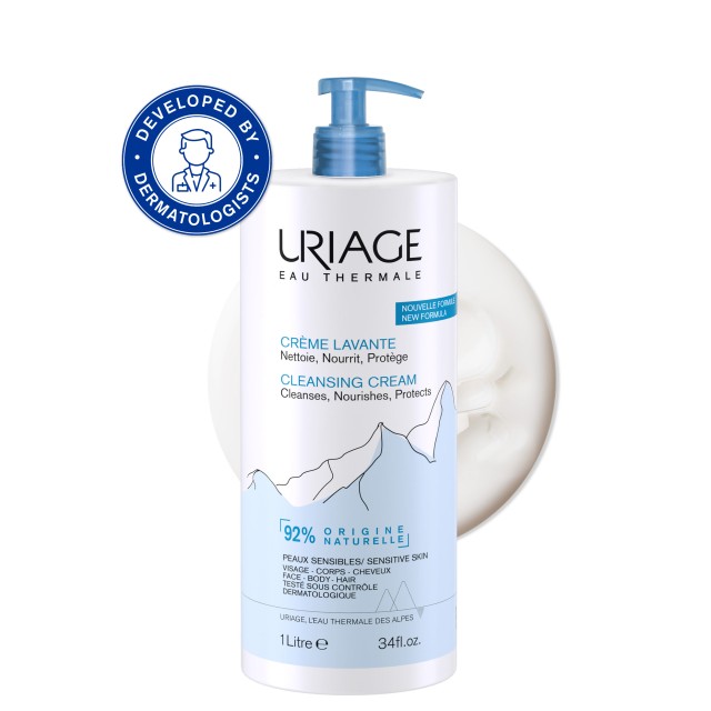 Uriage Cleansing Cream 1000ml (Κρέμα Καθαρισμού για Πρόσωπο, Σώμα & Μαλλιά)