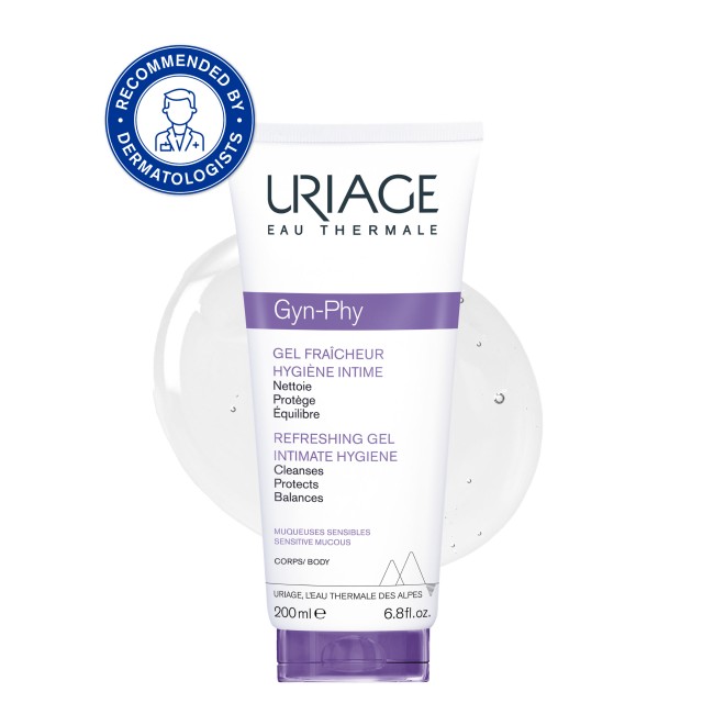 Uriage Gyn Phy Refreshing Gel Intimate Hygiene 200ml (Τζελ Καθαρισμού της Ευαίσθητης Περιοχής)