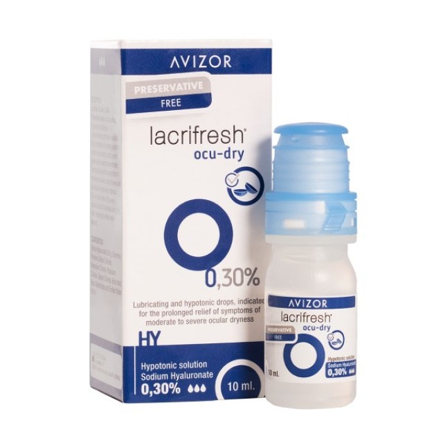 Avizor Lacrifresh Ocu Dry 0,30% 10ml (Οφθαλμικό Διάλυμα για την Αντιμετώπιση Μέτριας έως Σοβαρής Οφθαλμικής Ξηρότητας)