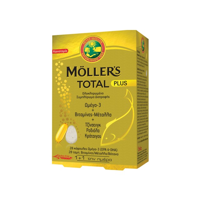 Mollers Total Plus 28 caps Omega-3 & 28 tabs Vitamins