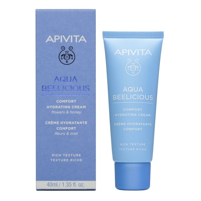 Apivita Aqua Beelicious Comfort Hydrating Cream 40ml (Απαλή Κρέμα Ενυδάτωσης για Κανονική/Ξηρή Επιδερμίδα)