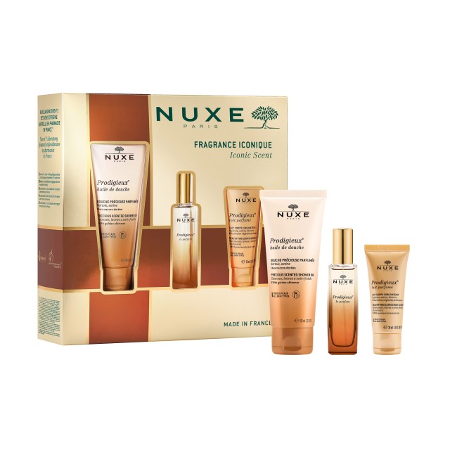 Nuxe SET Xmas Prodigieux Le Parfum: Iconic Scent (ΣΕΤ με Αφρόλουτρο, Γυναικείο Άρωμα & Γαλάκτωμα Σώματος)