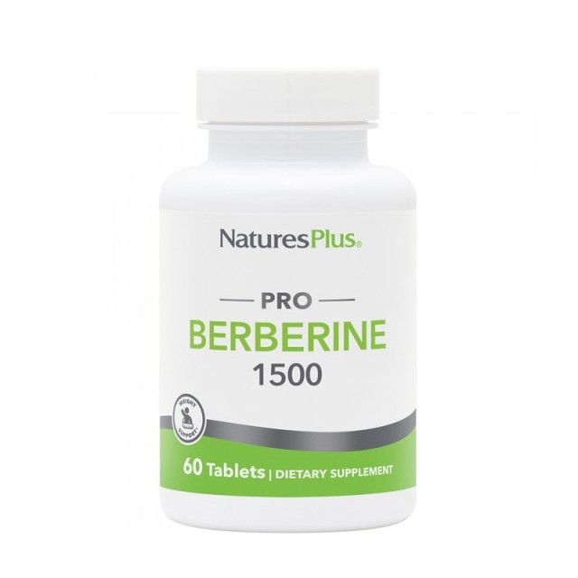 Natures Plus Pro Berberine 1500mg 60caps (Συμπλήρωμα Διατροφής με Βερβερίνη για την Υποστήριξη του Ο