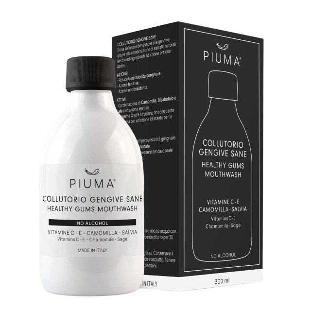 Piuma Healthy Gums Mouthwash 300ml (Στοματικό Διάλυμα Καταπραϋντικό για Ευαίσθητα Ούλα)