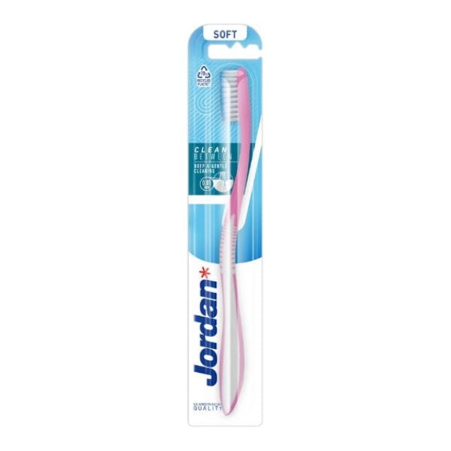 Jordan Clean Between Soft Toothbrush (Οδοντόβουρτσα Μαλακή)