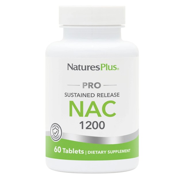 Natures Plus Pro NAC 1200mg Sustained Release 60tabs (Συμπλήρωμα Διατροφής με Αντιοξειδωτικές Ιδιότητες)