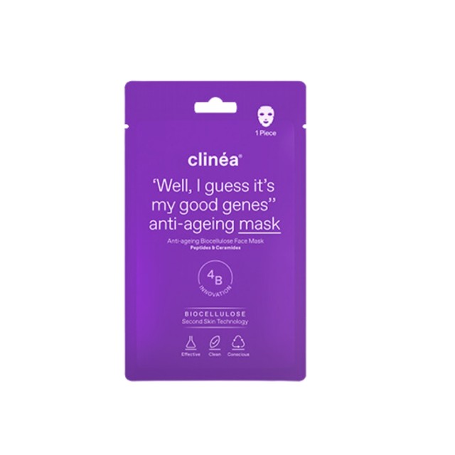 Clinea Anti-Ageing Biocellulose Mask 1 pcs (Μάσκα Προσώπου Αντιγήρανσης από Βιοκυτταρίνη)