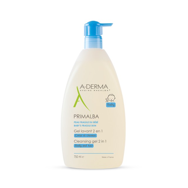 A Derma Primalba 2 σε 1 Cleansing Gel 750ml (Βρεφικό Τζελ Καθαρισμού για Σώμα & Μαλλιά)