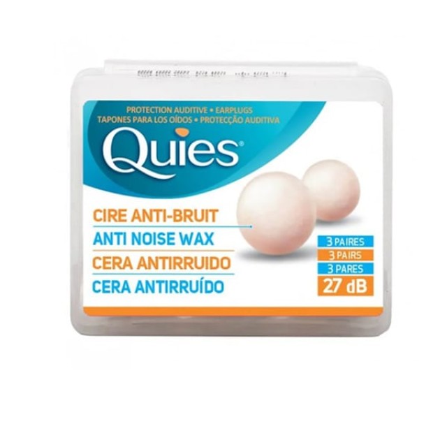 Quies Earplugs Anti Noise Wax 3 ζευγάρια (Ωτοασπίδες από Κερί)