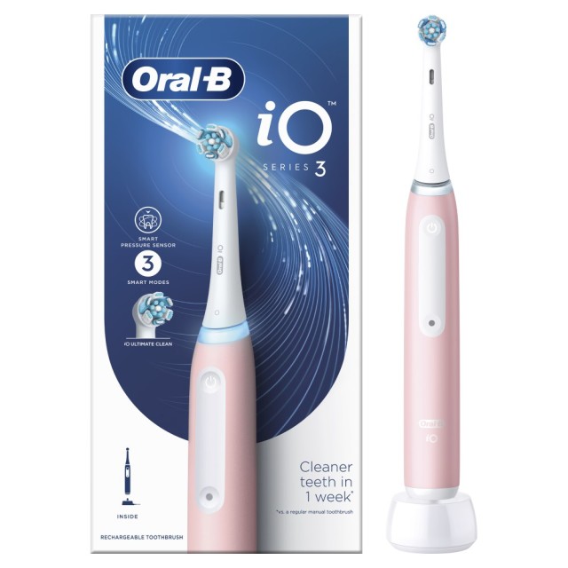 Oral-B iO Series 3 Magnetic Pink (Hλεκτρική Οδοντόβουρτσα Ροζ)