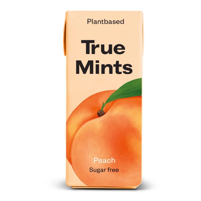 True Mints Peach 13gr (Καραμέλες Χωρίς Ζάχαρη με Γεύση Ροδάκινο)