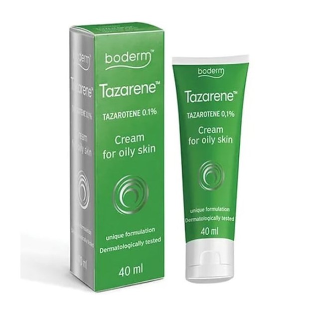 Boderm Tazarene Cream 0,1% Oily Skin 40ml (Κρέμα για Τοπική Εφαρμογή σε Λιπαρό Δέρμα)