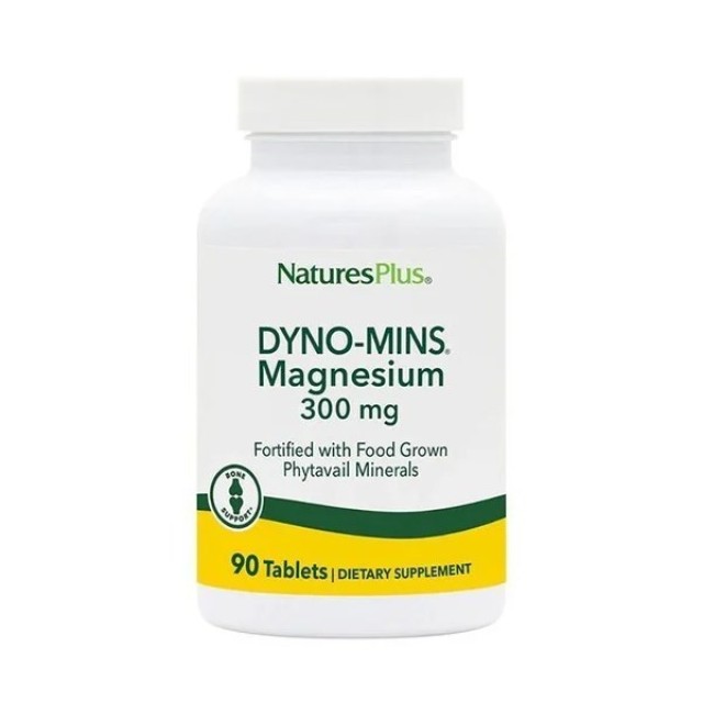 Natures Plus Dyno Mins Magnesium 300mg 90tabs (Συμπλήρωμα Διατροφής με Μαγνήσιο)