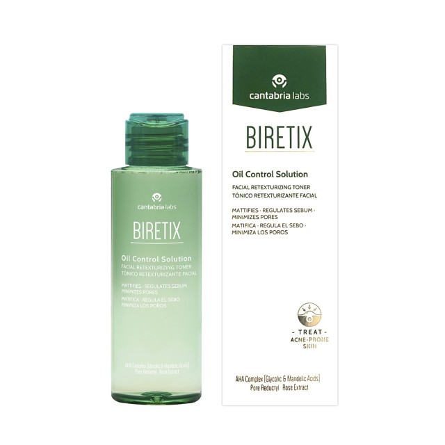 Biretix Oil Control Solution 100ml (Τονωτική Λοσιόν Προσώπου Τριπλής Δράσης)