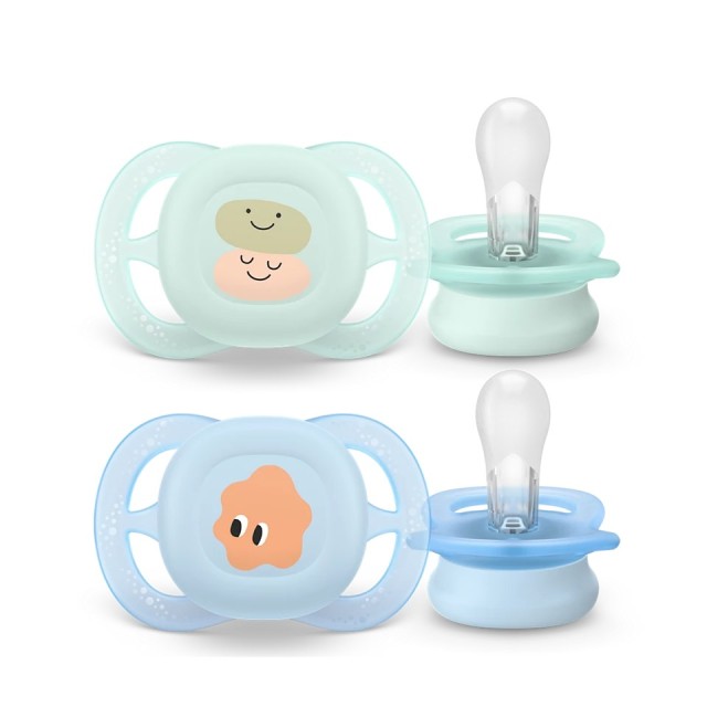 Avent Baby Soother Ultra Start SCF075/04 2τεμ (Ελαφριά Πιπίλα για Νεογέννητα 0-2μ)