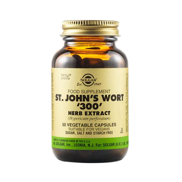 Solgar St.John Wort 300mg 50 vegetable caps (Στρες - Ψυχολογία)