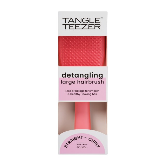 Tangle Teezer The Wet Detangler Large Size Salmon/Pink (Μεγάλη Βούρτσα Μαλλιών για Πυκνά, Σγουρά & Μακριά Μαλλιά Ροζ)