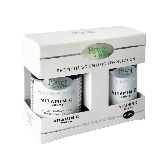 Power Health Platinum SET Vitamin C 1000mg Citrus Bioflavonoids-Rose Hips Fruit 30tabs & ΔΩΡΟ Vitami
