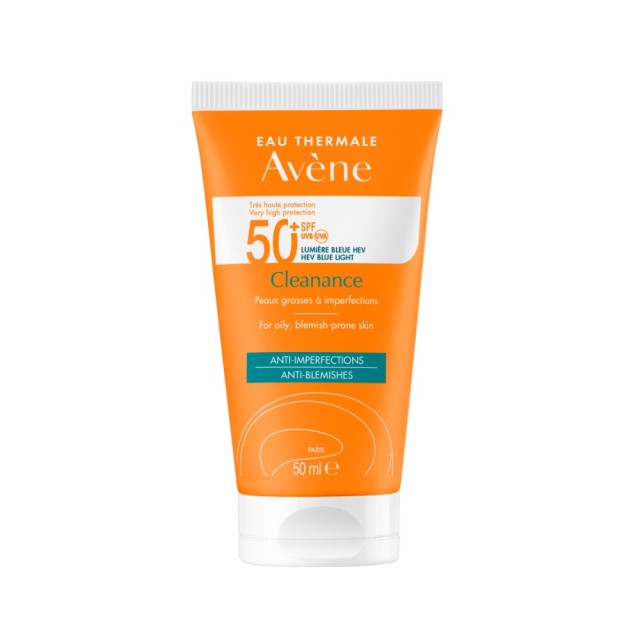 Avene Sun Care Cleanance Anti-Imperfections SPF50+ 50ml (Αντηλιακή Κρέμα Προσώπου για Λιπαρή Επιδερμ