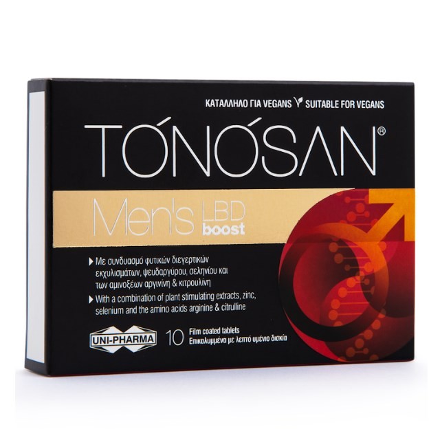 Unipharma Tonosan Mens LBD Boost 10tabs (Συμπλήρωμα Διατροφής για την Ενίσχυση της Ανδρικής Λίµπιντο)