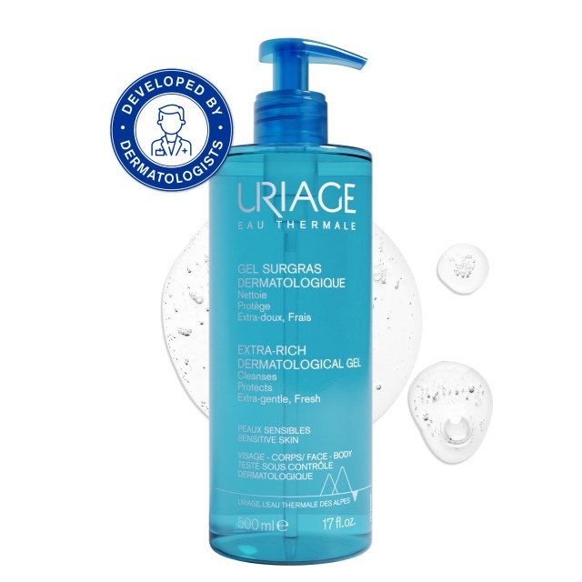 Uriage Extra Rich Dermatological Gel 500ml (Τζελ Καθαρισμού Προσώπου & Σώματος)