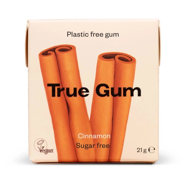 True Gum Cinnamon 21gr (Τσίχλες Χωρίς Ζάχαρη με Γεύση Κανέλας)