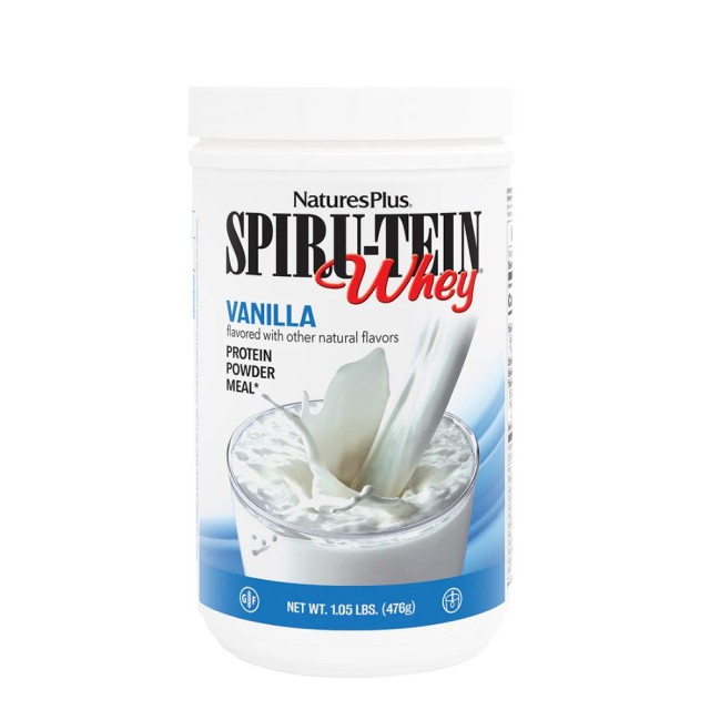 Natures Plus Spiru-Tein Whey Vanilla 448gr (Συμπλήρωμα Διατροφής Πρωτεΐνη Ορού Γάλακτος με Γεύση Βανίλια)