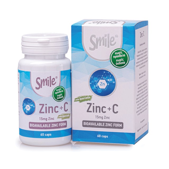 AM Health Smile Zinc 15mg & Vitamin C 500mg 60 caps