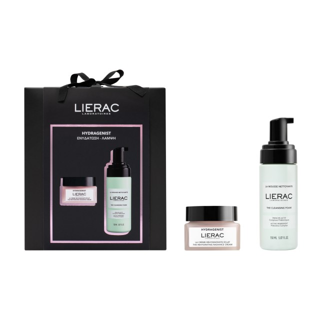 Lierac Xmas SET Hydragenist The Rehydrating Radiance Cream 50ml & The Cleansing Foam 150ml (ΣΕΤ με Κρέμα Προσώπου για Ενυδάτωση & Λάμψη για Κανονική/Ξηρή Επιδερμίδα & Αφρό Καθαρισμού Προσώπου)