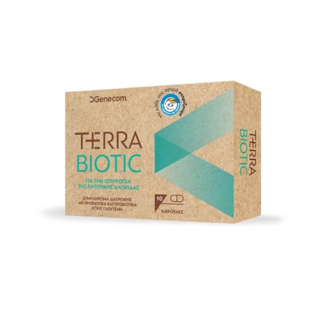 Genecom Terra Probiotic 10caps (Συμπλήρωμα Διατροφής με Προβιοτικά & Πρεβιοτικά για την Ισορροπία της Εντερικής Χλωρίδας)