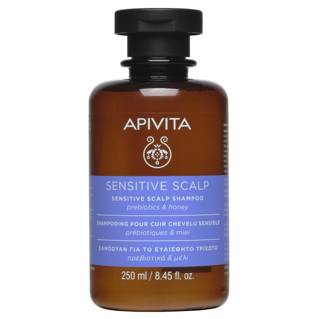 Apivita Sensitive Scalp Shampoo 250ml (Σαμπουάν για Ευαίσθητο Τριχωτό με Πρεβιοτικά & Μέλι)