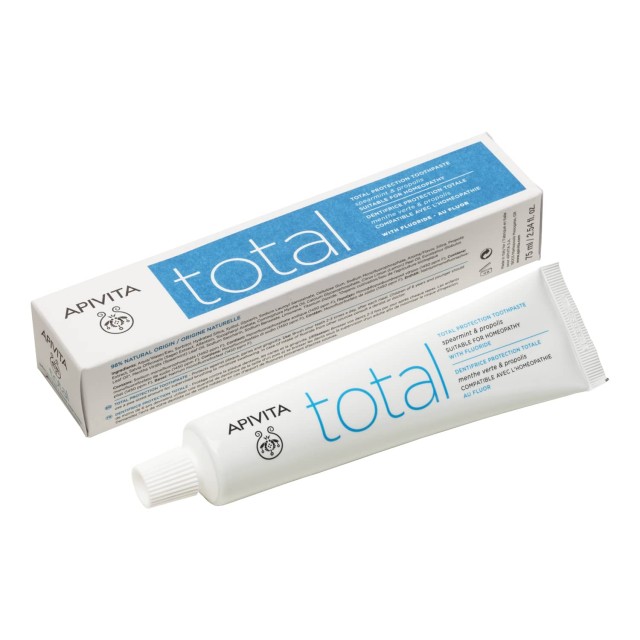 Apivita Toothpaste Total Protection with Spearmint & Propolis 75ml