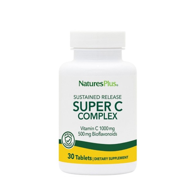 Natures Plus Super C Complex 30tabs (Συμπλήρωμα Διατροφής για την Ενίσχυση του Ανοσοποιητικού)