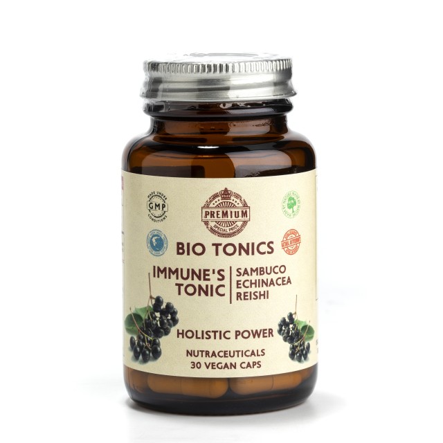 Bio Tonics Immunes Tonic 30caps (Συμπλήρωμα Διατροφής για την Ενίσχυση του Ανοσοποιητικού σε Περιόδους Ιώσεων)