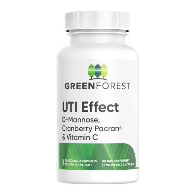 Green Forest UTI Effect D-Mannose, Cranberry Pacran & Vitamin C 30vcaps (Συμπλήρωμα για το Ουροποιητικό Σύστημα)