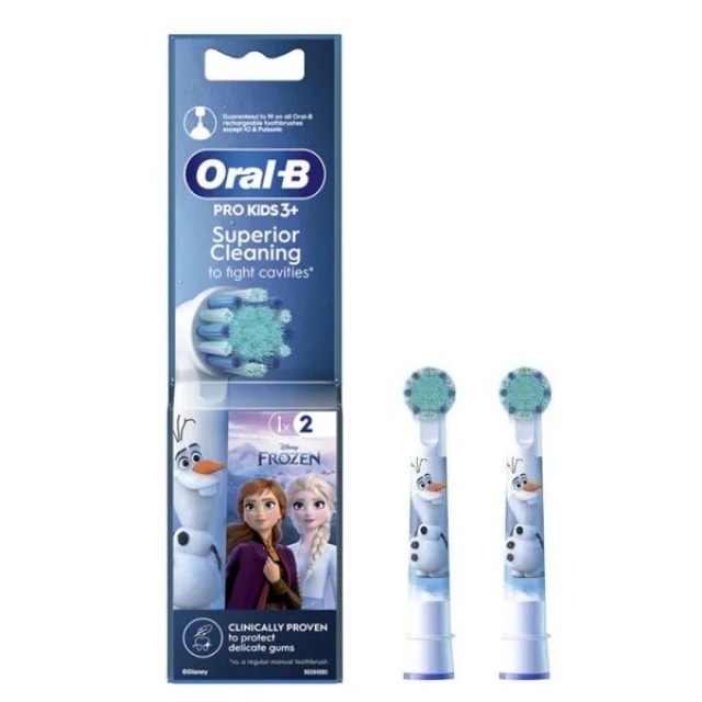 Oral B Pro Kids3+ Frozen Brush Heads 2τεμ (Ανταλλακτικές Κεφαλές για Παιδική Ηλεκτρική Οδοντόβουρτσα)