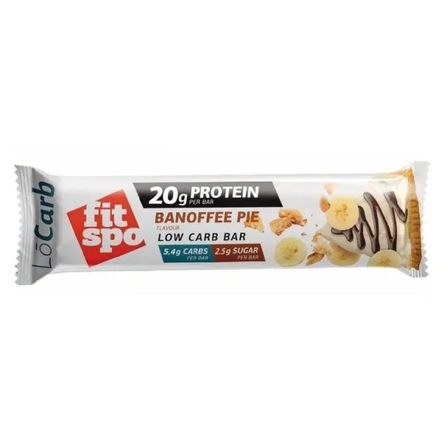 Fitspo Lo Carb Protein Bar Banoffee Pie 20gr Protein 60gr (Μπάρα Πρωτεΐνης με Γεύση Μπανόφι)